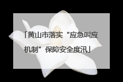 黄山市落实“应急叫应机制”保障安全度汛
