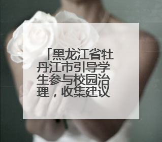 黑龙江省牡丹江市引导学生参与校园治理，收集建议超千条 学生“金点子”带来学校“新样子”