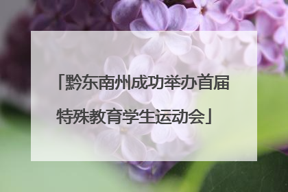 黔东南州成功举办首届特殊教育学生运动会