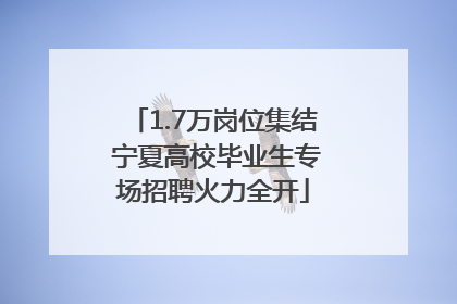 1.7万岗位集结 宁夏高校毕业生专场招聘火力全开