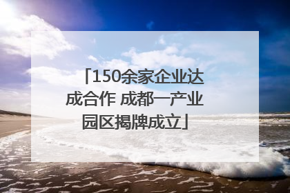 150余家企业达成合作 成都一产业园区揭牌成立