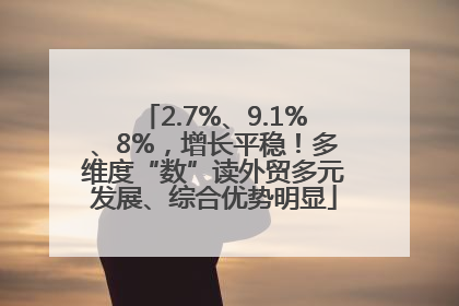 2.7%、9.1%、8%，增长平稳！多维度“数”读外贸多元发展、综合优势明显