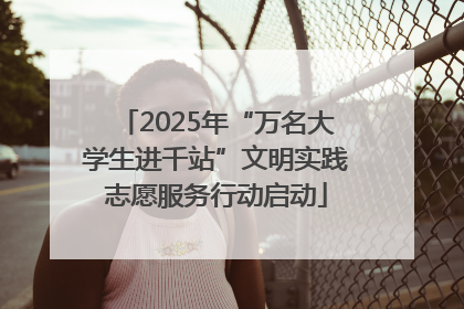 2025年“万名大学生进千站”文明实践志愿服务行动启动