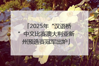 2025年“汉语桥”中文比赛澳大利亚新州预选赛冠军出炉