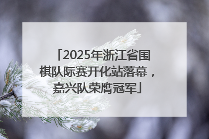 2025年浙江省围棋队际赛开化站落幕，嘉兴队荣膺冠军