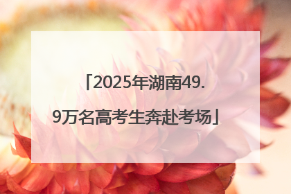 2025年湖南49.9万名高考生奔赴考场