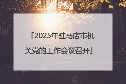 2025年驻马店市机关党的工作会议召开