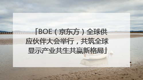 BOE（京东方）全球供应伙伴大会举行，共筑全球显示产业共生共赢新格局