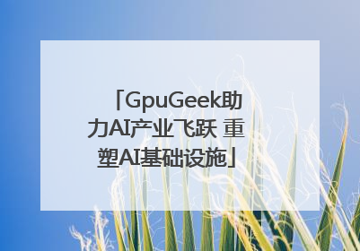 GpuGeek助力AI产业飞跃 重塑AI基础设施